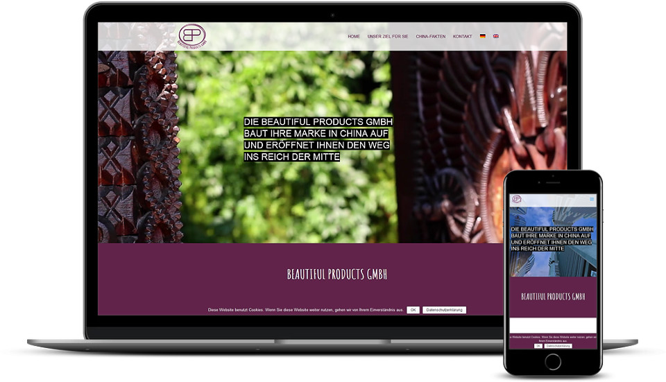 Kreative Website Erstellung - Referenz Handelsunternehmen Beautifulproducts Webdesign