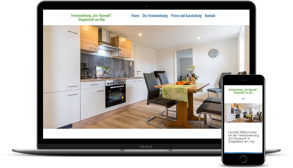 Kreative Website Erstellung Webdesign Ferienwohnung