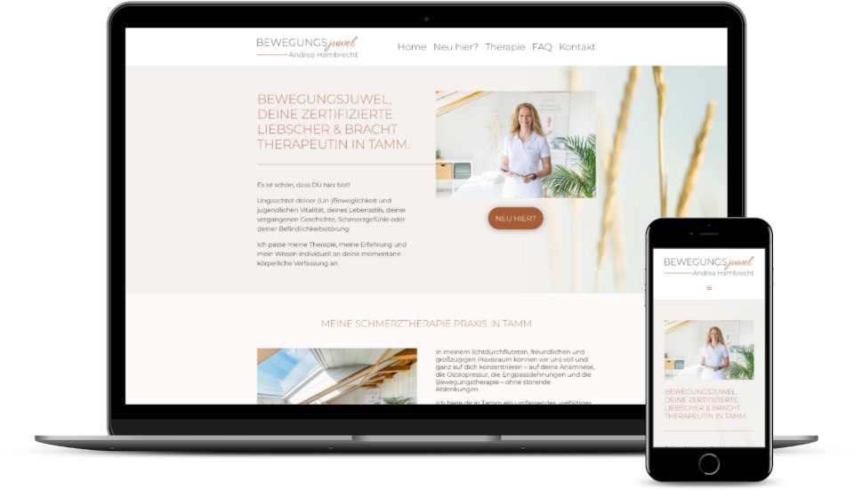 Kreative Website Erstellung Referenz Webdesign Schmertherapie