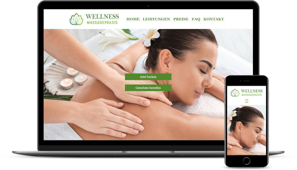 Kreative Website Erstellung Referenz Massagepraxis